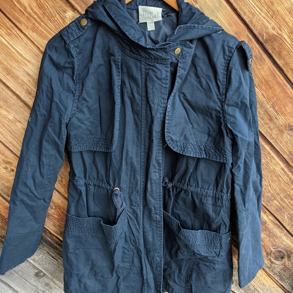 Olive & Oak navy blue cotton jacket, medium